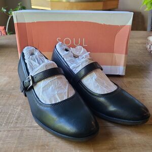 Soul by Naturalizer Womens Ramona Black‎ Mary Jane Heels Size 7.5 Smooth